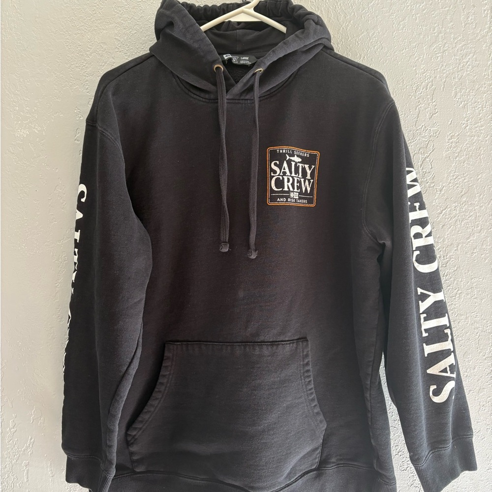 Salty Crew Black Sweatshirt with Graphic Design